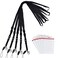 Wisdompro 5 Sets Lanyard Badge Holder School Supply Vertical Clear Heavy Duty Ziplock PVC ID Card Holder with 23 Inch Adjustable Polyester Detachable Neck Lanyard Strap for College Office Black