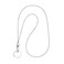 Wisdompro Fashion Lanyard Womens Silver Chain Lanyard Necklace with Metal Clasp and Keyring for Keys ID Badge Card Holder Stud Chain