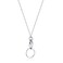 Wisdompro Fashion Lanyard Womens Silver Chain Lanyard Necklace with Metal Clasp and Keyring for Keys ID Badge Card Holder Stud Chain