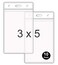 WTQ 10 Pack Waterproof ID Badge Holders Fits 3x5 in Inserts Sealable Badge Holder with Zipper Clear Plastic Name tag Holder Vinyl ID Card Protector