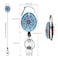 Artscope Xoqo Heavy Duty Retractable with Carabiner Badge Reel Crystal Glass Badge Holder with Belt Clip and Key Ring Badge Holders for Office Worker Doctor Nurse 3 Pack Mandala
