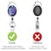 Artscope Xoqo Heavy Duty Retractable with Carabiner Badge Reel Crystal Glass Badge Holder with Belt Clip and Key Ring Badge Holders for Office Worker Doctor Nurse 3 Pack Mandala