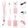 Ymapinc Pink Lanyards for ID Badges Holder Retractable Clip for Nurse Teacher ID Card Holder Retractable with Pink Badge Reel
