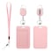 Ymapinc Pink Lanyards for ID Badges Holder Retractable Clip for Nurse Teacher ID Card Holder Retractable with Pink Badge Reel