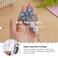 YOPPIX Blue Floral Stethoscope Bow Badge Reel Funny Sparkly Glitter Retractable Badge Reel for Nurses RN EN Doctor Paramedic Teachers Medical Office Womens