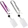 YOUOWO 2 Pack Lanyards with Vertical ID Badge Holders and Retractable Badge Reel with ClipsOffice Neck Grey Purple Lanyard Waterproof