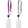 YOUOWO 2 Pack Lanyards with Vertical ID Badge Holders and Retractable Badge Reel with ClipsOffice Neck Grey Purple Lanyard Waterproof