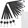 YOUOWO 5 Pack Black Lanyards with Vertical ID Badges Holder and Retractable Badge ReelsNeck Lanyard for Keys Card Holder