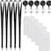 YOUOWO 5 Pack Black Lanyards with Vertical ID Badges Holder and Retractable Badge ReelsNeck Lanyard for Keys Card Holder