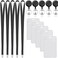 YOUOWO 5 Pack Black Lanyards with Vertical ID Badges Holder and Retractable Badge ReelsNeck Lanyard for Keys Card Holder