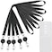 YOUOWO 5 Pack Black Lanyards with Vertical ID Badges Holder and Retractable Badge ReelsNeck Lanyard for Keys Card Holder
