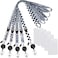 YOUOWO 5 Pack BlackWhite Cruise Lanyards Quick Release with Vertial Badge Holder and Retractable Badge Reelfor ID Badges Card Holder OfficeNeck Lanyard with Reel Clips