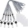 YOUOWO 5 Pack BlackWhite Cruise Lanyards Quick Release with Vertial Badge Holder and Retractable Badge Reelfor ID Badges Card Holder OfficeNeck Lanyard with Reel Clips