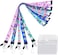 YOUOWO 5 Pack Lanyard with Horizontal ID Badge Holderfor Cruise Kids Keys Card Holder Pass CardBreakaway Safety Neck Lanyards with Patterns
