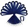 YOYOGO 12 Pack Breakaway Lanyards for ID Badge Holder Durable Neck Straps for Schools Office Cruise Navy Blue