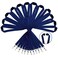YOYOGO 12 Pack Breakaway Lanyards for ID Badge Holder Durable Neck Straps for Schools Office Cruise Navy Blue