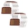 yueton 10pcs Vertical Style Leather Business ID Badge Card Holder Name Card Business Card Holder Tag with Long Neck Strap Band Lanyard Brown