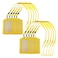 yueton 10pcs Vertical Style Leather Business ID Badge Card Holder Name Card Business Card Holder Tag with Long Neck Strap Band Lanyard Yellow