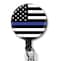 Yzkkbi Thin Blue Line Flag Retractable Badge Reel ID Card Badge Holder with Alligator Clip Name Badge Holder Office Employee Name Badge