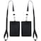 zuppnm 2 Pack Badge Holders with Detachable Neck Lanyard Strap Vertical PU Leather ID Card Holder 1 Clear Window Slot for Work ID School Metro and Access CardBlack Blackblack
