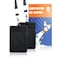 zuppnm 2 Pack Badge Holders with Detachable Neck Lanyard Strap Vertical PU Leather ID Card Holder 1 Clear Window Slot for Work ID School Metro and Access CardBlack Blackblack