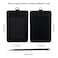 zuppnm 2 Pack Badge Holders with Detachable Neck Lanyard Strap Vertical PU Leather ID Card Holder 1 Clear Window Slot for Work ID School Metro and Access CardBlack Blackblack