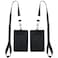 zuppnm 2 Pack Badge Holders with Detachable Neck Lanyard Strap Vertical PU Leather ID Card Holder 1 Clear Window Slot for Work ID School Metro and Access CardBlack Blackblack
