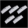 ZZHXSM 5PCS Frosted Rigid Plastic Horizontal Half Card Badge Holder Swipe ID Card Holder for Swipe Access