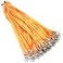 Beebel Orange Lanyards 50Pcs 18 Lanyard with Badge Clip
