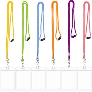 ceiba tree Ceiba Tree 24 Bright Lanyards with ID Badge Holders Quick Release Safety Lanyard for Kids Hall Pass Lanyard VBS School Supply