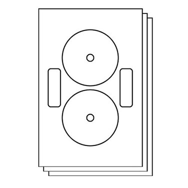 OfficeSmartLabels Full Coverage CDDVD Labels Matte Finish 50 Sheets