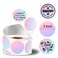 Joatuxul Round Thermal Labels Thermal Printer Labels use for Barcode Shipping Customized Circle Direct Thermal Stickers Label for Printer 500PCS 1 Roll 3 inch Gradient Pink