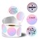Joatuxul Round Thermal Labels Thermal Printer Labels use for Barcode Shipping Customized Circle Direct Thermal Stickers Label for Printer 500PCS 1 Roll 3 inch Gradient Pink