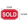 Pop Resin 520 Pcs 2x12 Inch Sold Stickers Fluorescent Red Sold Sign Stickers Sold Point of Sale Pricing Inventory Control Sold Sticker Sale Pricing Label for Shop Yard Sale Retail Store Use