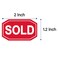 Pop Resin 520 Pcs 2x12 Inch Sold Stickers Fluorescent Red Sold Sign Stickers Sold Point of Sale Pricing Inventory Control Sold Sticker Sale Pricing Label for Shop Yard Sale Retail Store Use
