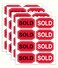 Pop Resin 520 Pcs 2x12 Inch Sold Stickers Fluorescent Red Sold Sign Stickers Sold Point of Sale Pricing Inventory Control Sold Sticker Sale Pricing Label for Shop Yard Sale Retail Store Use