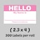 TUCO DEALS 100 PCS Pink Hello My Name is Stickers 23 x 4 Inch Tag Stickers Identification Badges for Conferences Offices and Schools 1 Pack of 100