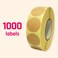 TownStix 1000 Pieces 1 inch Round Brown Kraft Price Stickers Pricing Tags Labels