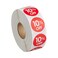 Kube with 1000 StickersRoll 10 Percent Permanent 1 Inch Label Sticker