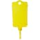 XF-Vel 100pcs Reusable Blank Plastic Tags Ties Key Tags 145248 Serrated Tension Sealing Strap with Large Label Plastic Tie Mark Label Waterproof Hang Sign Write on Tag Yellow 100pcs
