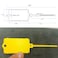 XF-Vel 100pcs Reusable Blank Plastic Tags Ties Key Tags 145248 Serrated Tension Sealing Strap with Large Label Plastic Tie Mark Label Waterproof Hang Sign Write on Tag Yellow 100pcs