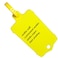 XF-Vel 100pcs Reusable Blank Plastic Tags Ties Key Tags 145248 Serrated Tension Sealing Strap with Large Label Plastic Tie Mark Label Waterproof Hang Sign Write on Tag Yellow 100pcs