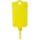 XF-Vel 100pcs Reusable Blank Plastic Tags Ties Key Tags 145248 Serrated Tension Sealing Strap with Large Label Plastic Tie Mark Label Waterproof Hang Sign Write on Tag Yellow 100pcs