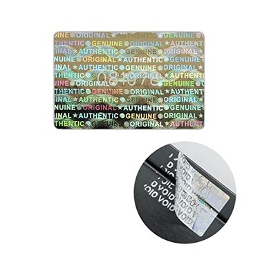 TLK&FBB 118X079 inch Silver High Security Tamper Evident Seal Warranty Void Original Genuine Authentic Hologram LabelsStickers wUnique Sequential Serial Numbering Tamper Proof Stickers300
