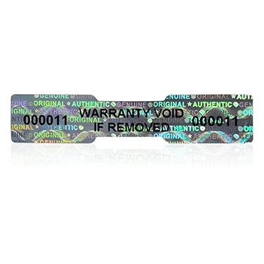 TLK&FBB 120 Tamper Proof Hologram Stickers High Security Tamper Evident Seal Warranty Void Dogbone Original Genuine Authentic Holographic Labels wUnique Sequential Serial Numbering 2x04 Silver Void