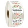 Giftideaworkshop 14 Inch Floral Handmade Stickers 500 Round Adhesive Label Stickers Perfect for Baking Craft Projects Gift Package Decoration