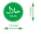 Poskornwel 15 inch 300 PCS Halal Food Label Circle Label Halal Identification Waterproof Removable Stickers