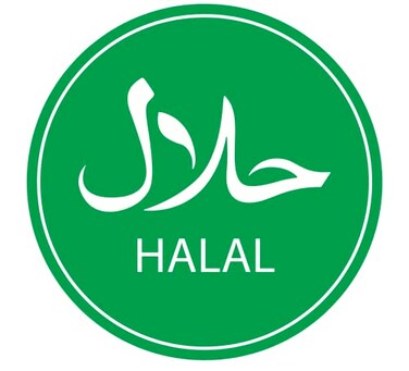 Poskornwel 15 inch 300 PCS Halal Food Label Circle Label Halal Identification Waterproof Removable Stickers