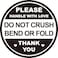 Poskornwel 2 300 PCS Black Do Not Crush Bend or Fold Handle with Love Labels Stickers Shipping Mailing Cartons Envelops Adhesive Labels