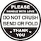 Poskornwel 2 300 PCS Black Do Not Crush Bend or Fold Handle with Love Labels Stickers Shipping Mailing Cartons Envelops Adhesive Labels